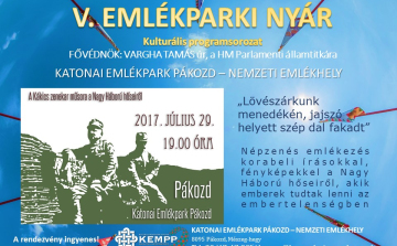 V. Emlékparki Nyár kulturális programsorozat