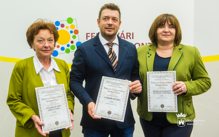 Fehérvári Fogyasztókért - a Diófa, a B Dekor és az Aranyalma Cukrászda kapta a díjat
