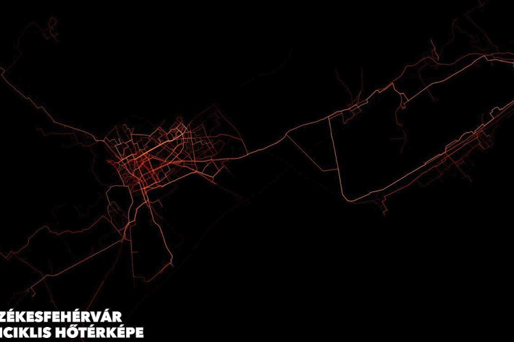 Székesfehérvár biciklis hőtérképét is elkészítette a Magyar Kerékpárosklub